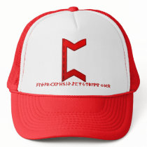 Pertho Rune red Mesh Hats
