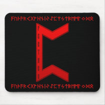 Pertho Rune red Mousepads