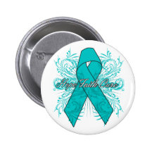 Pertitoneal Cancer Flourish Hope Faith Cure Buttons