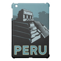 peru art deco retro travel poster ipad mini cases
