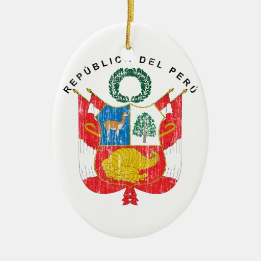 peru coat of arms christmas tree ornament zazzle peru coat of arms christmas tree ornament zazzle