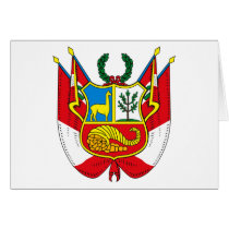 Peru Coat of Arms Greeting Card cards