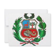 Peru coat of arms invitations