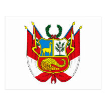 Peru Coat of Arms Postcard postcards