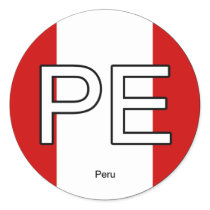 Peru Euro Sticker by allworldtees Peru Euro Sticker