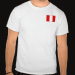 Peru Flag Map Basic T-Shirt
