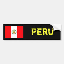 Peru flag bumber sticker bumper sticker