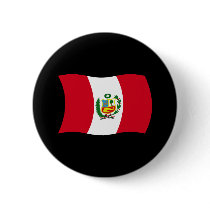 Peru Flag Button by livingflags Peru Flag Button