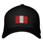 Peru flag embroidered flexfit hat embroidered hats