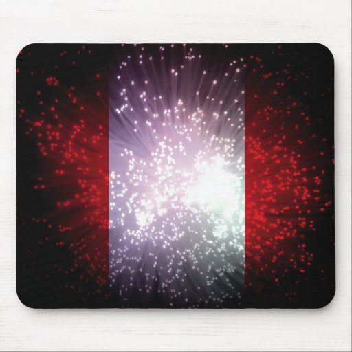Peru Flag Firework Mouse Pads