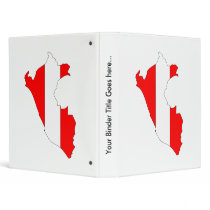 Peru Flag Map full size Vinyl Binders