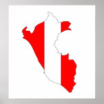 Peru Flag Map full size posters