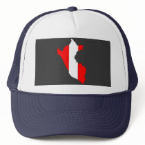 Peru flag map trucker hat