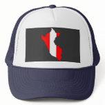 Peru flag map hats