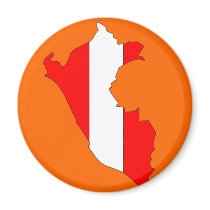 Peru flag map magnets by FlagStore Peru flag map magnets