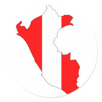 Peru flag map stickers by FlagStore Peru flag map stickers