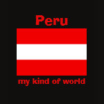 Peru Flag Map Text Ladies Baby Doll