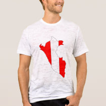 Peru flag map t-shirts