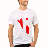 Peru flag map t-shirts