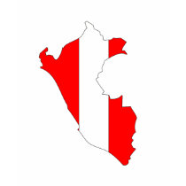 Peru flag map t-shirts