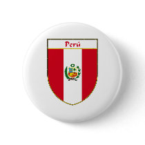 Peru Flag Shield buttons by NameGame Peru Flag Shield buttons
