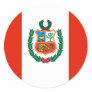 Peru Flag Round Sticker