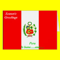 Peru happy holidays greeting cards cards