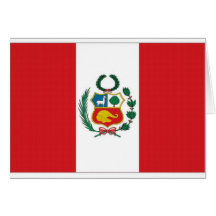 Peru National Flag Card