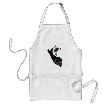 Peru Trendy Peace Sign with Peruvian map Aprons