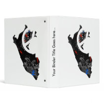 Peru Trendy Peace Sign with Peruvian map 3 Ring Binders