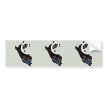 Peru Trendy Peace Sign with Peruvian map Bumper Stickers