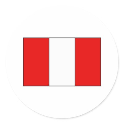 Peruvian Flag T-shirts and Gifts Round Sticker by flagshirts