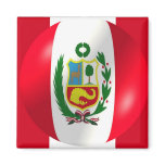 Peruvian Flag With Bubble Magnet