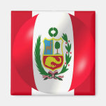 Peruvian Flag With Bubble Magnet