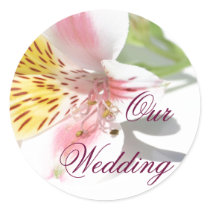 Peruvian Lilly Our Wedding Invitation Sticker by WeddingCentre Peruvian Lilly Our Wedding Invitation Sticker