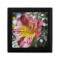 Peruvian Lily and gypsophila flower keepsake box gift boxes