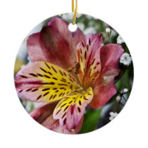 Peruvian Lily and gypsophila flower ornament ornaments
