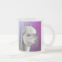 Peruvian Llama Frosted Glass Mug