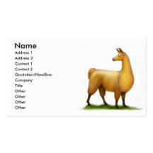 Peruvian Llama Profile Card Business Cards