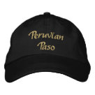 basic_unstructured_adjustable_cap - Wear your pride in your favorite gaited horse breed, the Peruvian Horse, with this Peruvian Horse embroidered design.