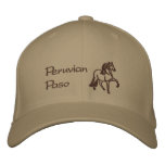Peruvian Paso Embroidered Horse and Text embroidered hats