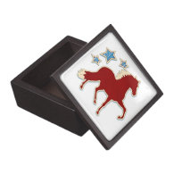 Peruvian Paso Horse Festive Stars Premium Trinket Boxes