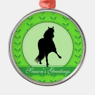 Peruvian Paso Horse Season's Greetings Christmas Tree Ornament