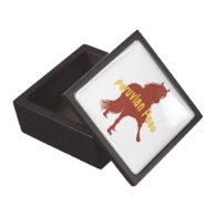 Peruvian Paso Horse Rust Silhouette Premium Jewelry Boxes