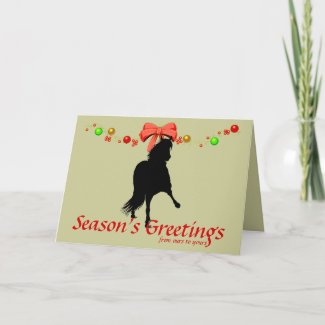 Thumbnail image for Season’s Greeting Peruvian Paso Horse Christmas Card