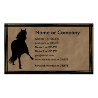 Peruvian Paso Horse Silhouette Personal Profile Business Cards