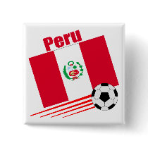 Peruvian Soccer Team Pinback Buttons