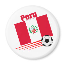 Peruvian Soccer Team Refrigerator Magnet