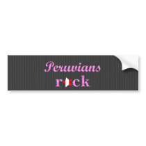 Peruvians Rock - Cute Pink Bumper Sticker