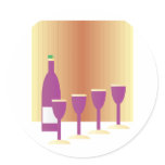Pesah Four Cups of Wine Round Sticker